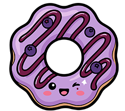 Purple mochi donut